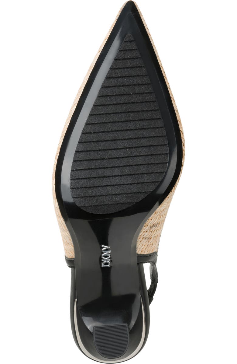 DKNY Cinette Slingback Pointed Toe Pump, Alternate, color, Natural/ Black