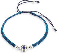 Caputo & Co. Men's Reversible Evil Eye Macramé Bracelet