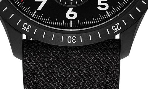 Vincero Altitude Chronograph Fabric Strap Watch, 43mm In Matte Black/red