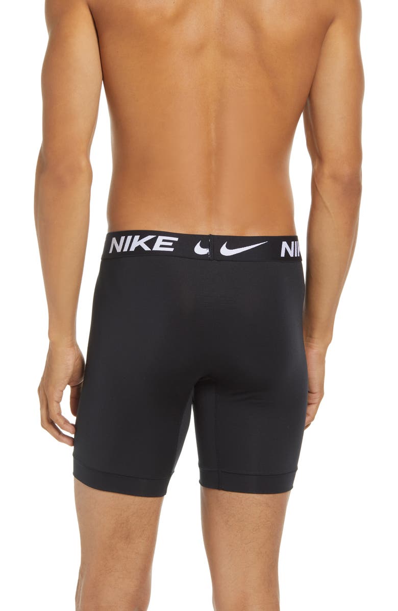 Nike 3-Pack Long Boxer Briefs, Alternate, color, Black/Black/Black