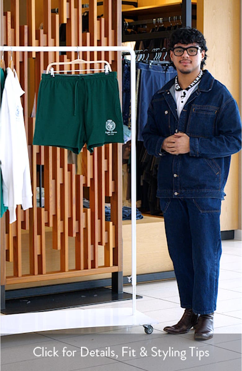 Relaxed Fit Jersey Graphic Sweat Shorts, sales video thumbnail