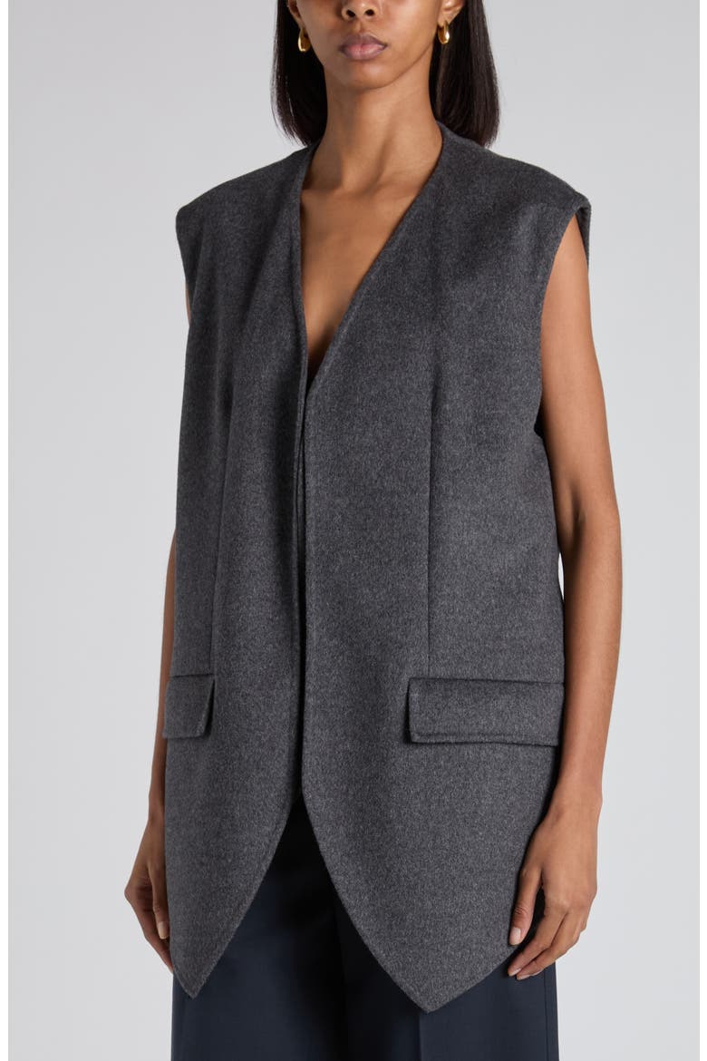 Layered Double Face Wool Vest, Alternate, color, 1307 CHARCOAL MELANGE
