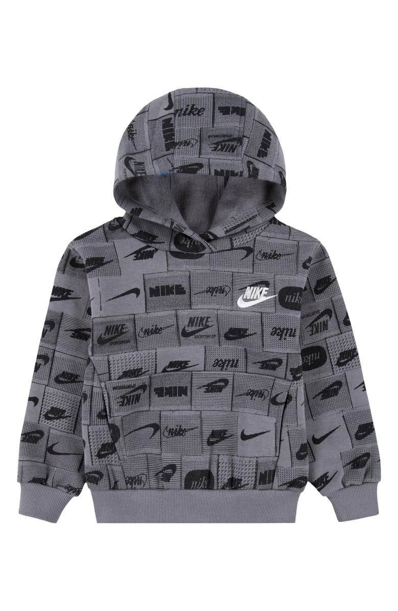 Nike Kids' Logo Print Fleece Hoodie, Main, color, 