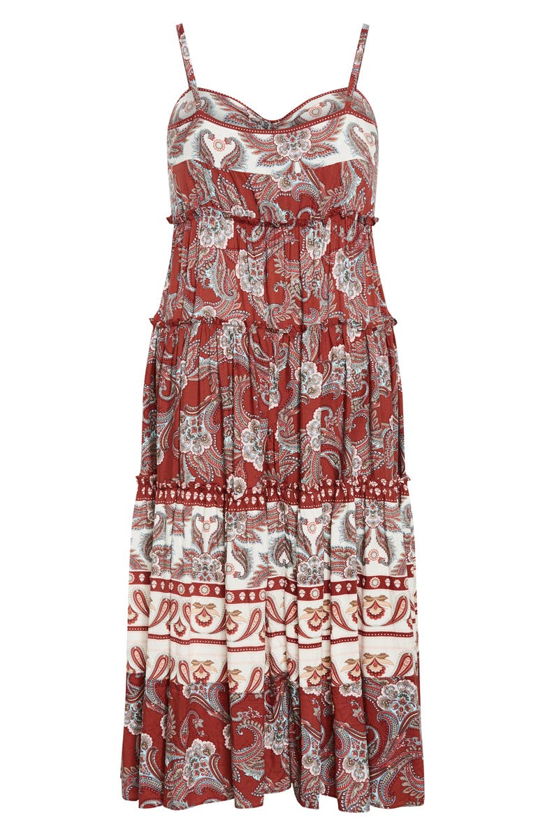 City Chic Lilah Love Paisley Maxi Dress, Alternate, color, Paisley