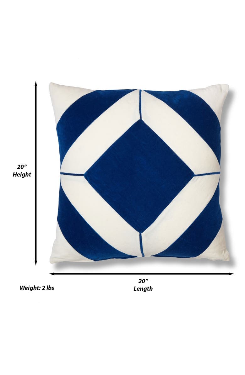 ROSELLI TRADING COMPANY Diamond Navy Accent Pillow, Alternate, color, Navy
