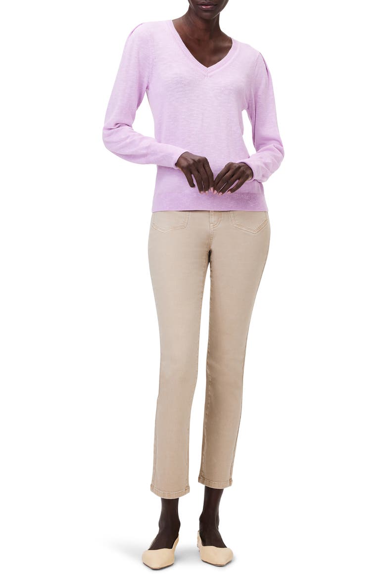 Slub Cotton Blend Sweater, Alternate, color, TULIP