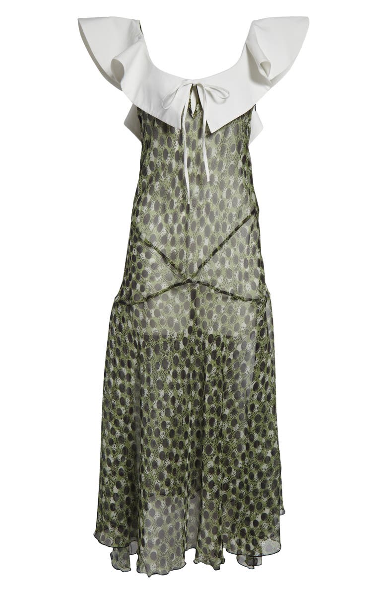 Siedrés Caenes Polka Dot Georgette Midi Dress, Alternate, color,