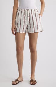Cloth & Stone Shell Print Drawstring Shorts