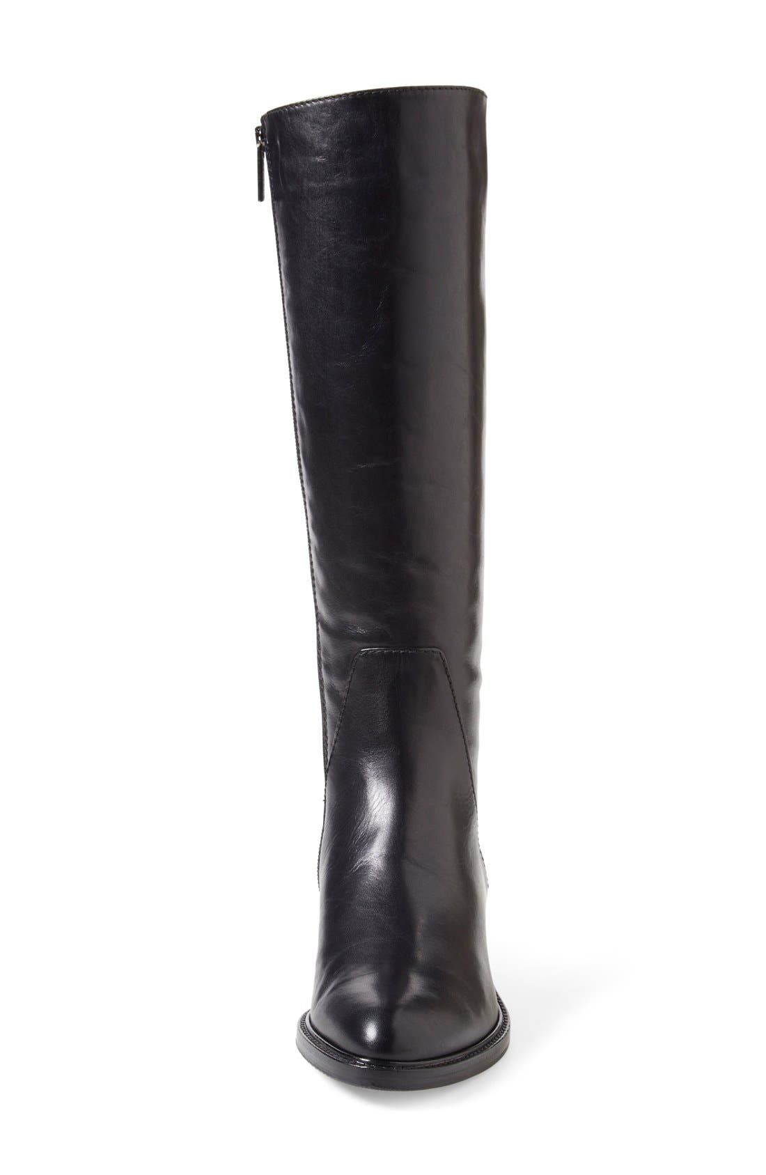 'Gaia' Weatherproof Riding Boot, Alternate, color, BLACK