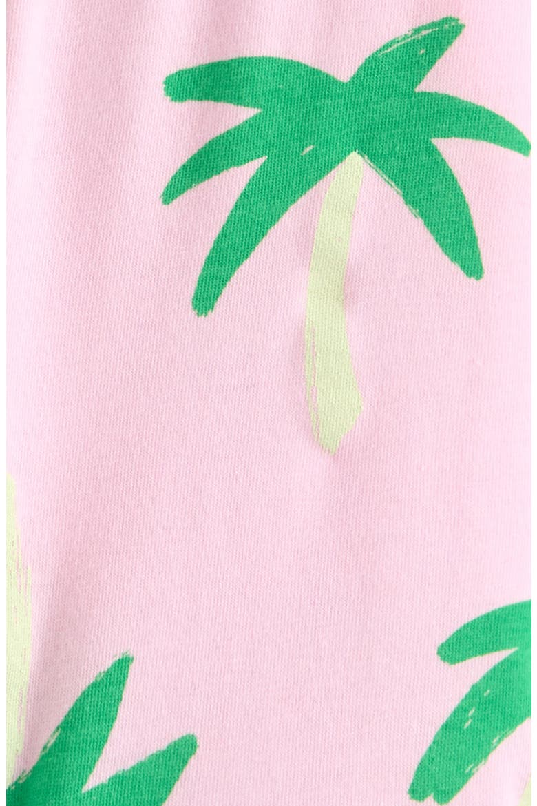 Kids' Cartwheel Bike Shorts, Alternate, color, PINK OPAL PAINTED PALMS