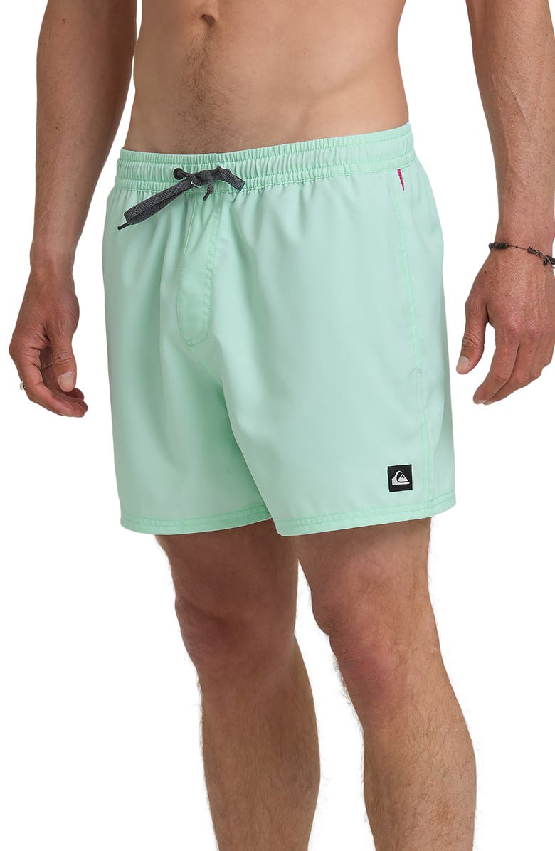 Quiksilver Everyday Solid Volley Swim Trunks, Alternate, color, Brook Green