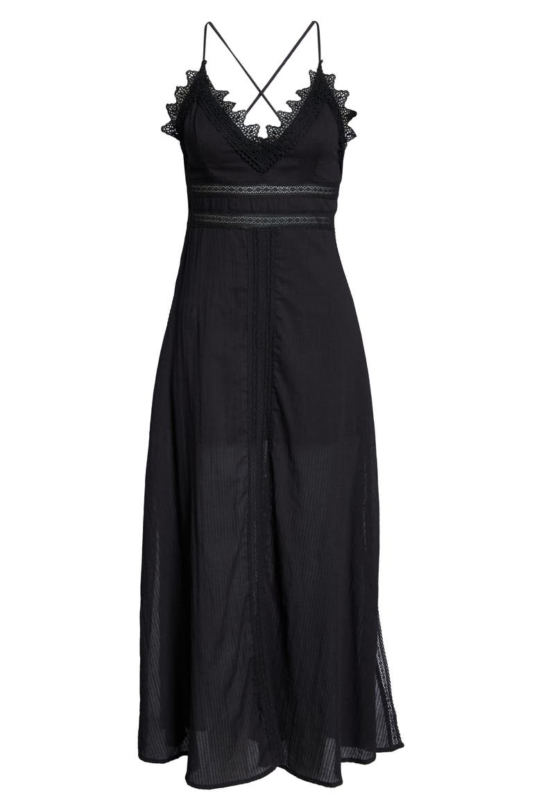Stefania Maxi Dress, Alternate, color, BLACK