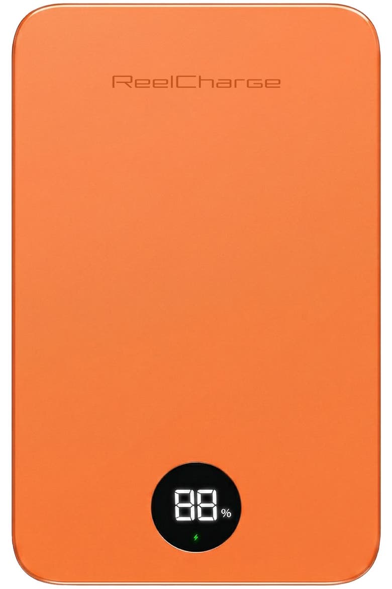 ReelSafe Semi-Solid State Power Bank 5,000 mAh, Main, color, Orange