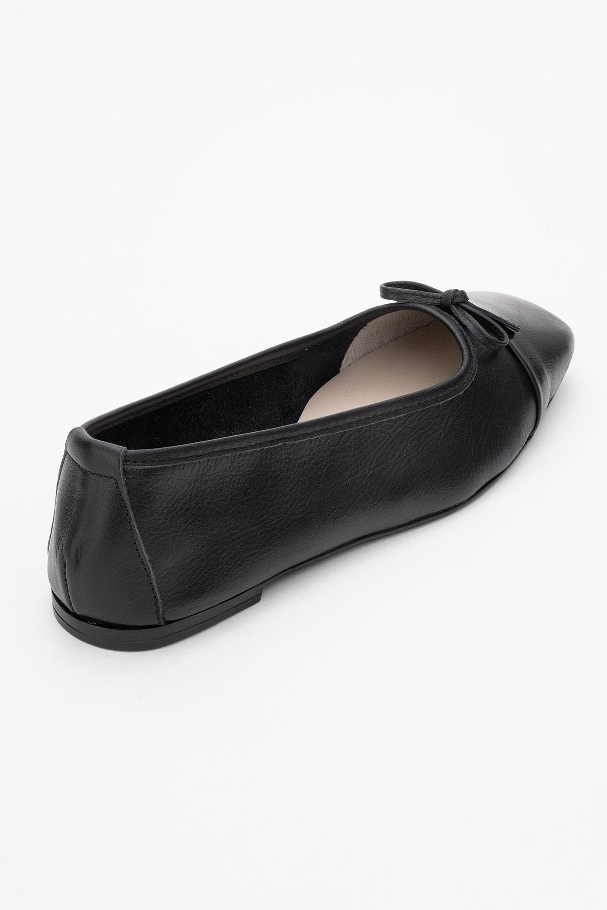 Forever & Always Shoes Rony Leather Ballet Flat, Alternate, color, Black