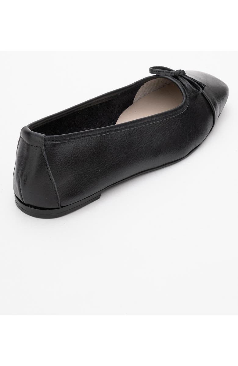 Forever & Always Shoes Rony Leather Ballet Flat, Alternate, color, Black