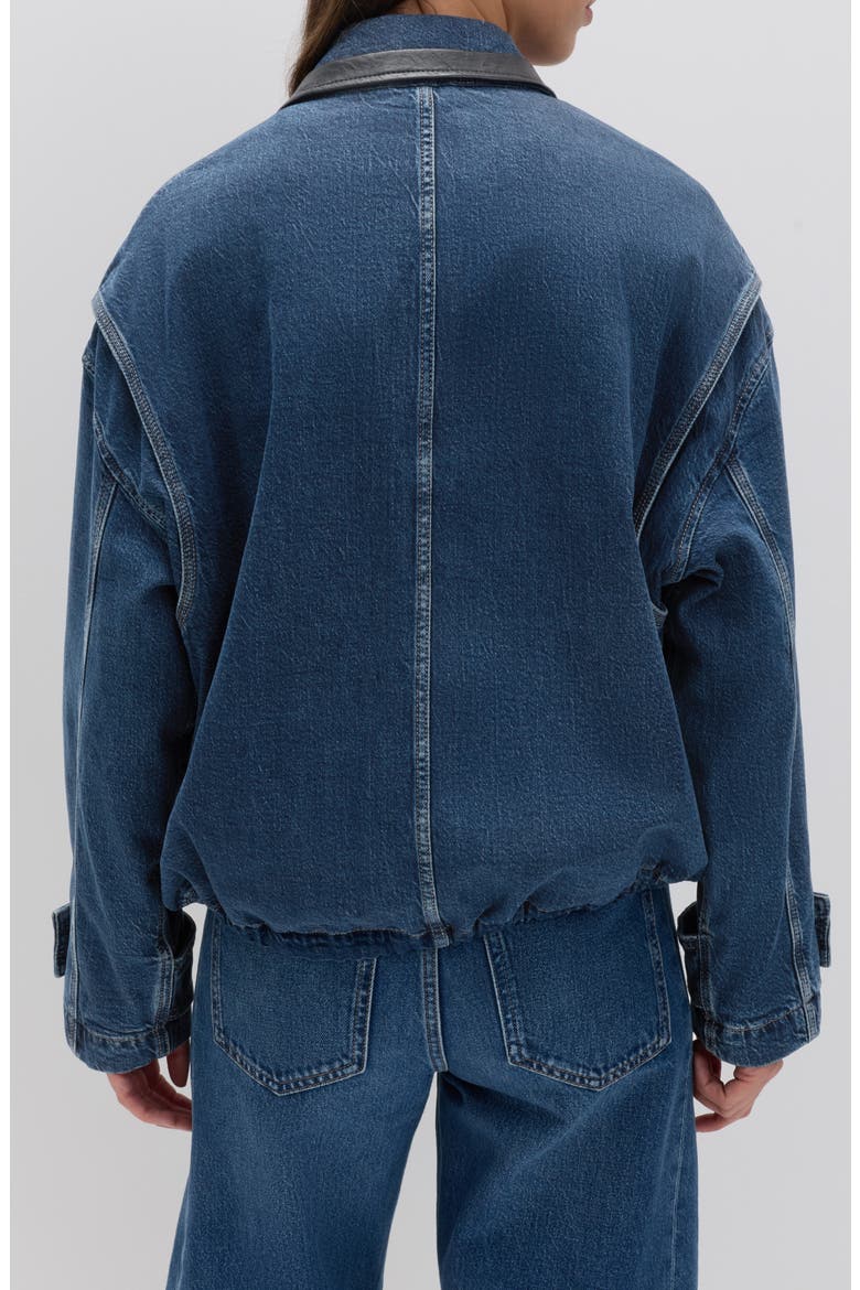 Denim Bomber Jacket, Alternate, color, MEDIUM INDIGO BLUE