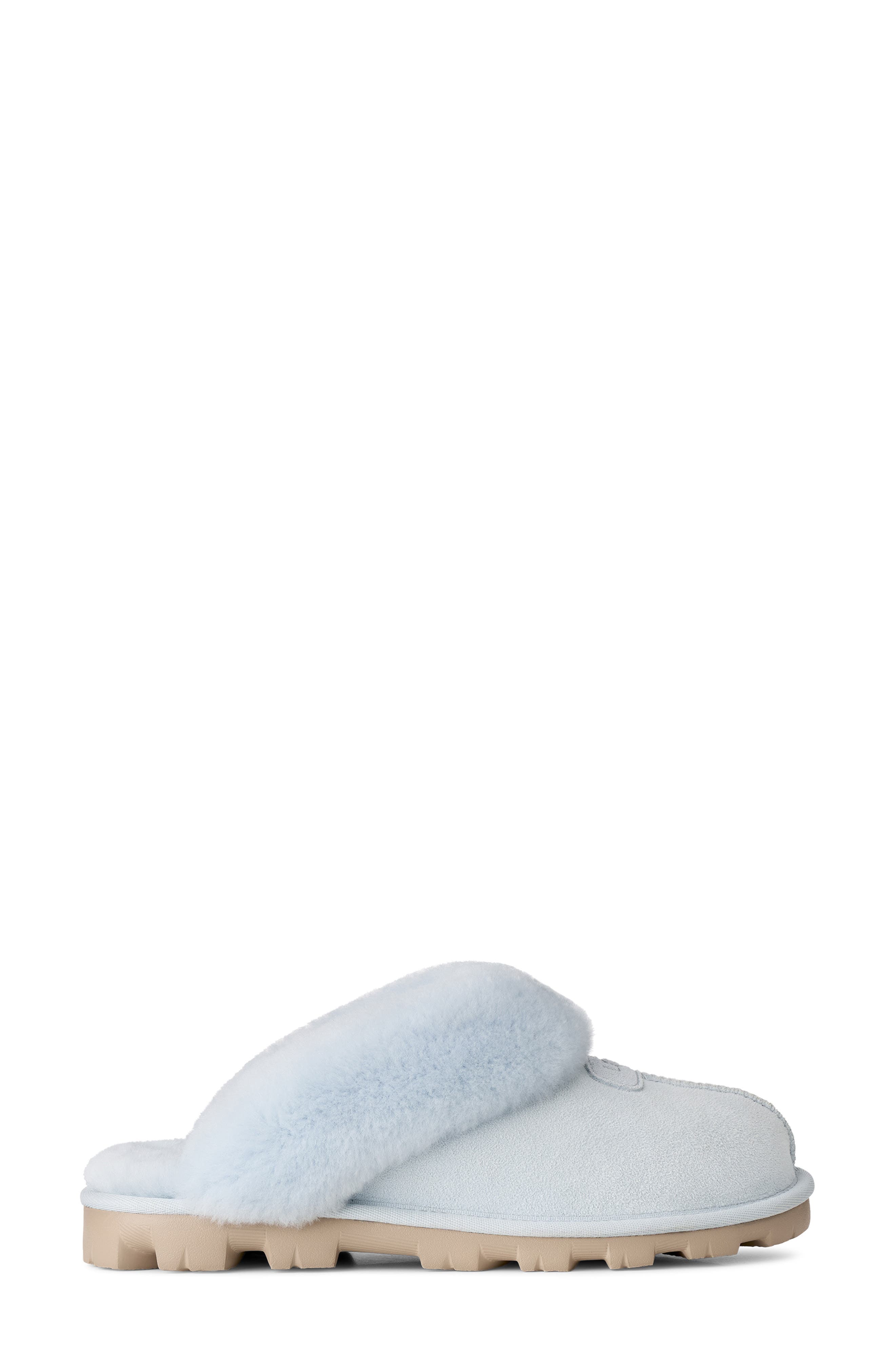 Coquette Genuine Shearling Lined Slipper, Alternate, color, SKY BLUE