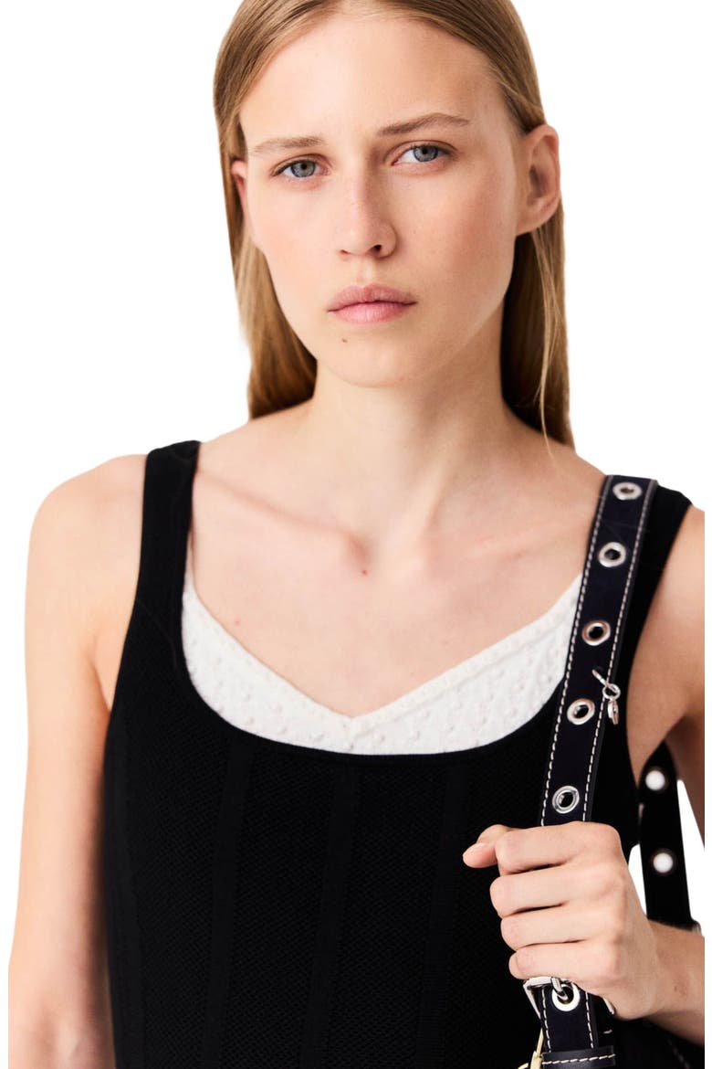 Short 2-in-1 effect dress, Alternate, color, Black