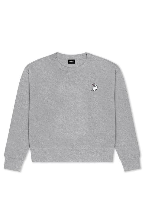 Heartly Ghost Relaxed Fleece Crewneck Sweatshirt