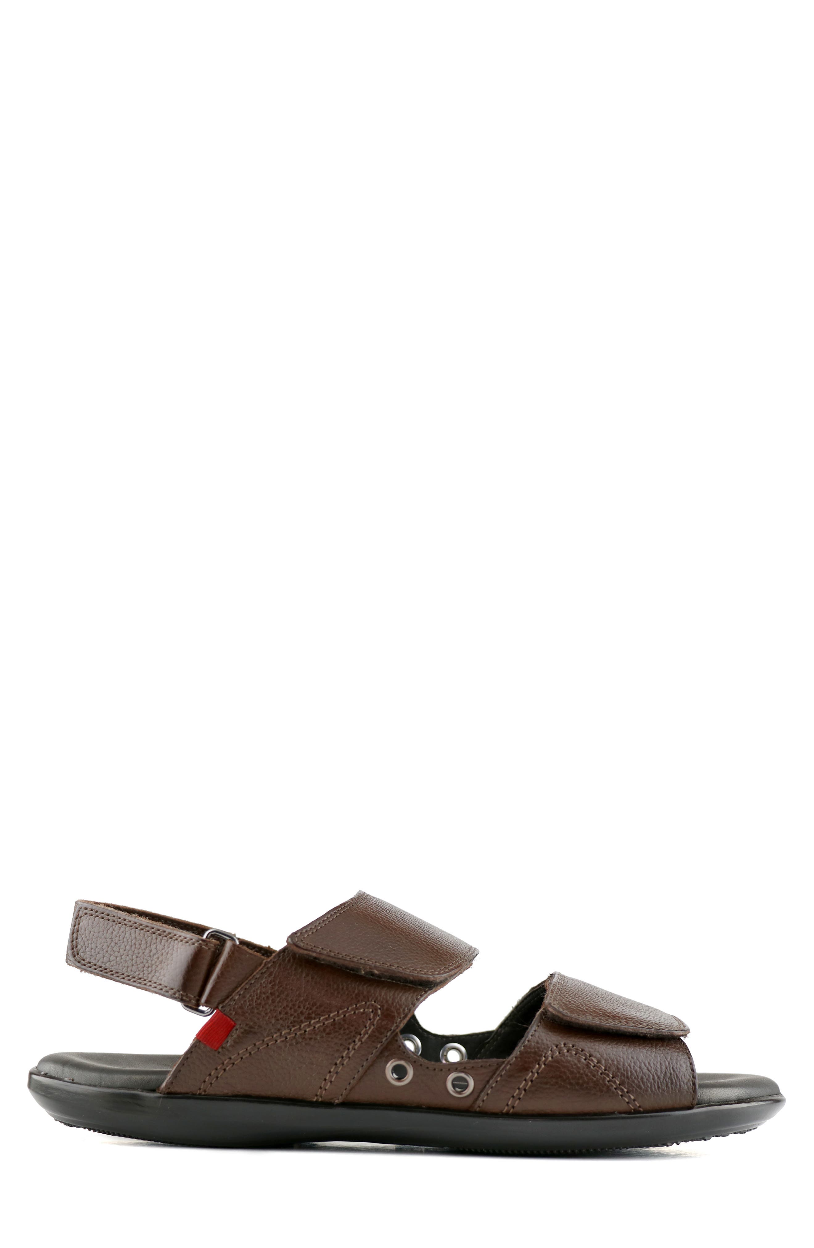 Crosby St. Sandal, Alternate, color, BROWN GRAINY LEATHER