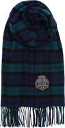 Lauren Ralph Lauren Wool Plaid Scarf With Patch