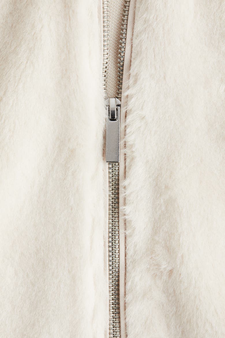 Zip-through Hoodie, Alternate, color, Cream