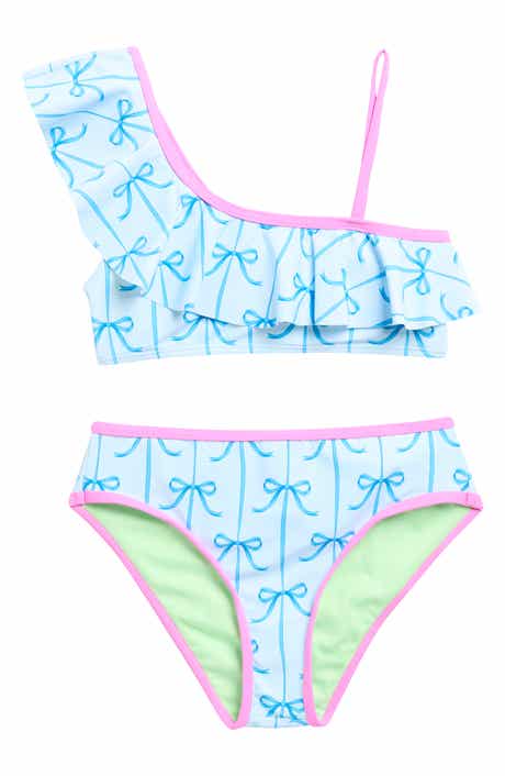 Beach Lingo Kids' Asymmetric Ruffle 2-Piece Bikini