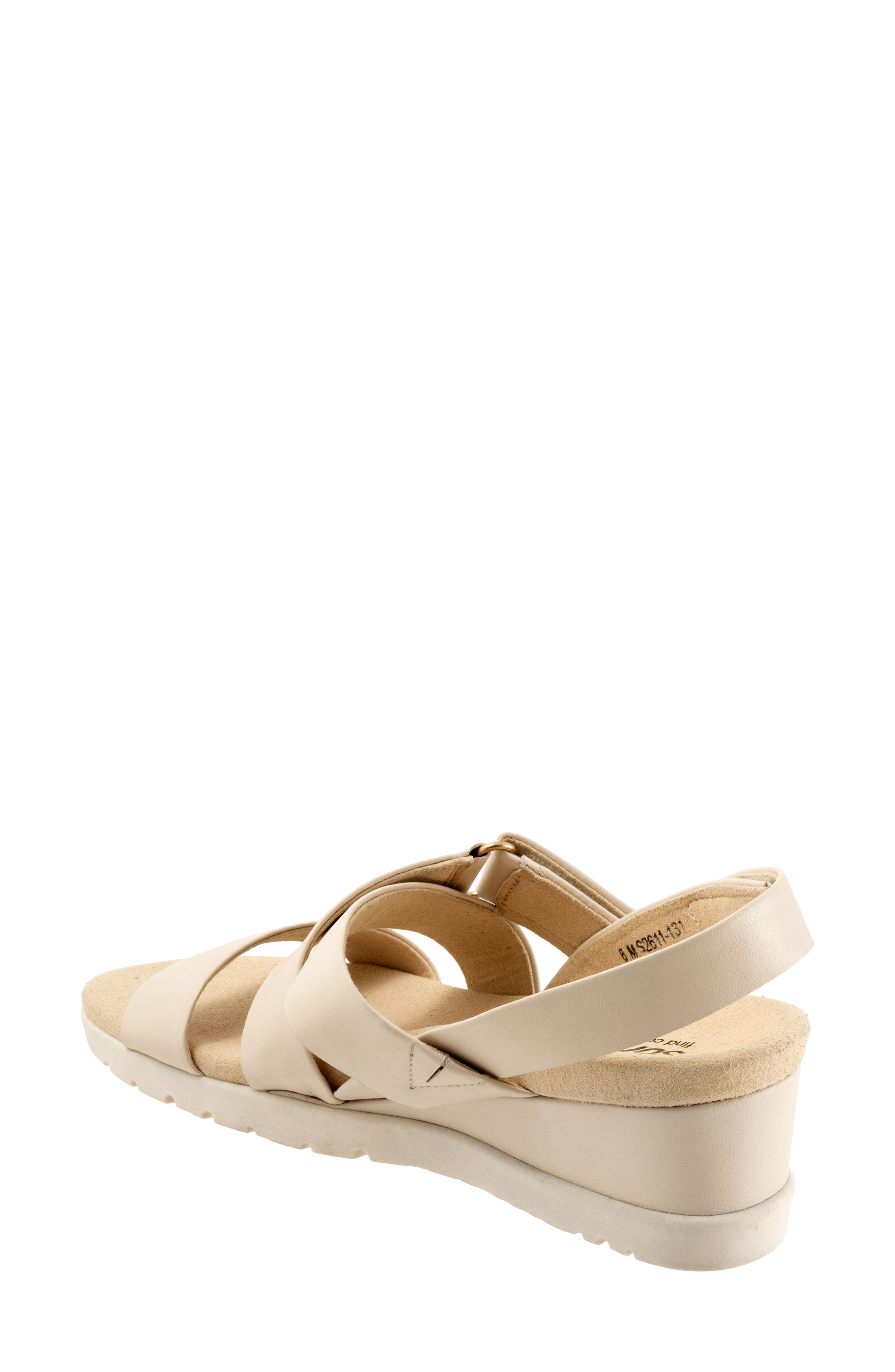 Novi Ankle Strap Wedge Sandal, Alternate, color, IVORY