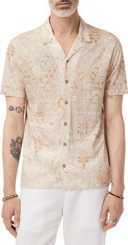John Varvatos Espino Organic Linen Knit Camp Shirt
