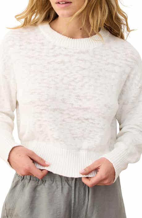 Marine Layer Seabreeze Crewneck Slubbed Cotton Sweater