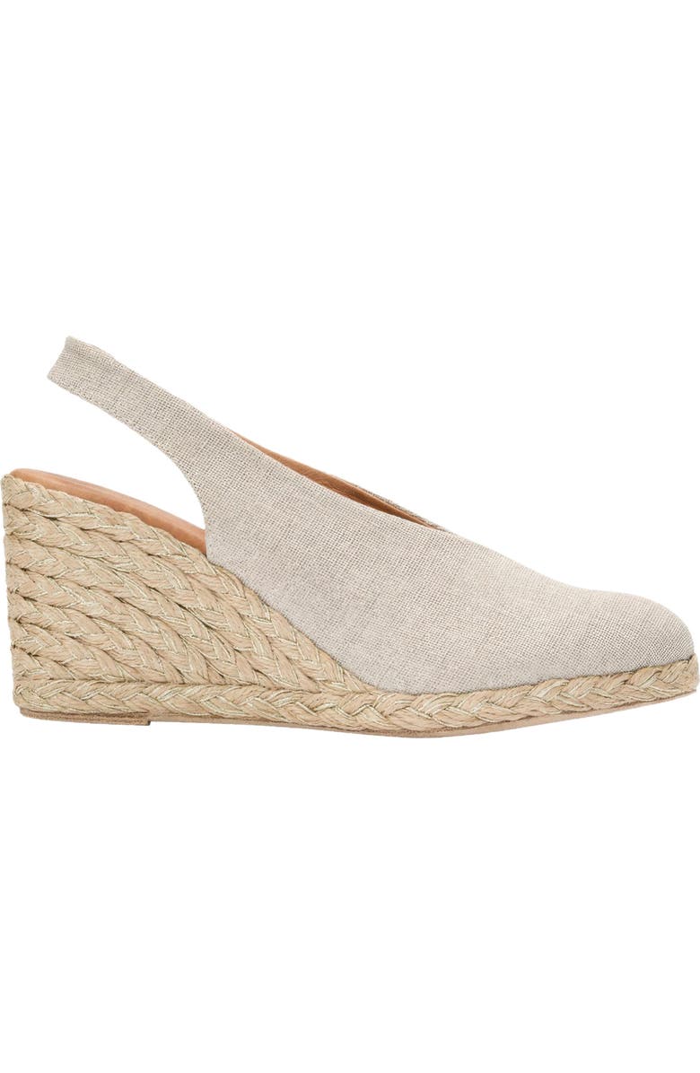 André Assous Pamala Slingback Espadrille Platform Wedge Pump, Alternate, color, Hemp Glitter