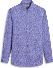 Bugatchi James OoohCotton® Leaf Print Button-Up Shirt