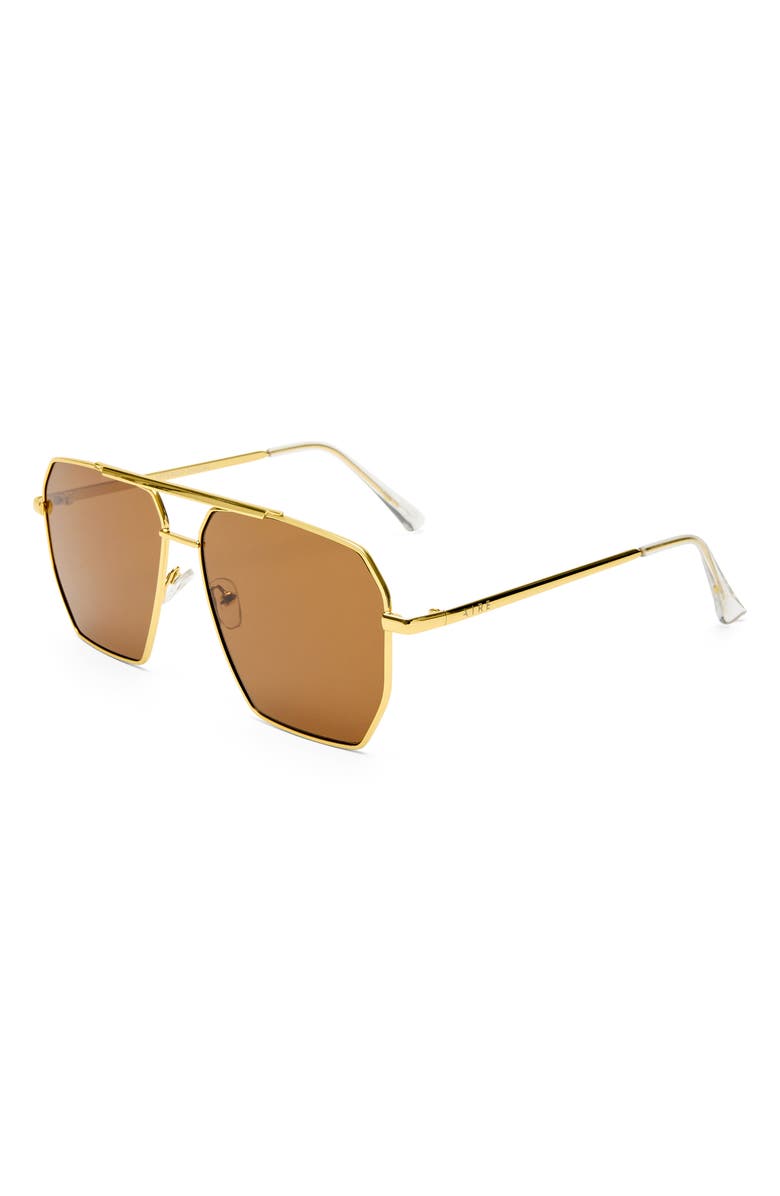 AIRE Asteroide 60mm Square Sunglasses, Alternate, color, Bright Gold