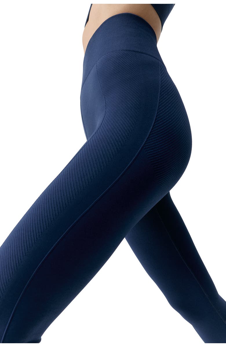 Born Living Yoga Sarvan 7/8 Seamless High Rise Sport Legging, Alternate, color, Sailor Blue