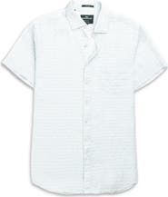 Rodd & Gunn Glenene Sports Fit Microprint Short Sleeve Linen Button-Up Shirt