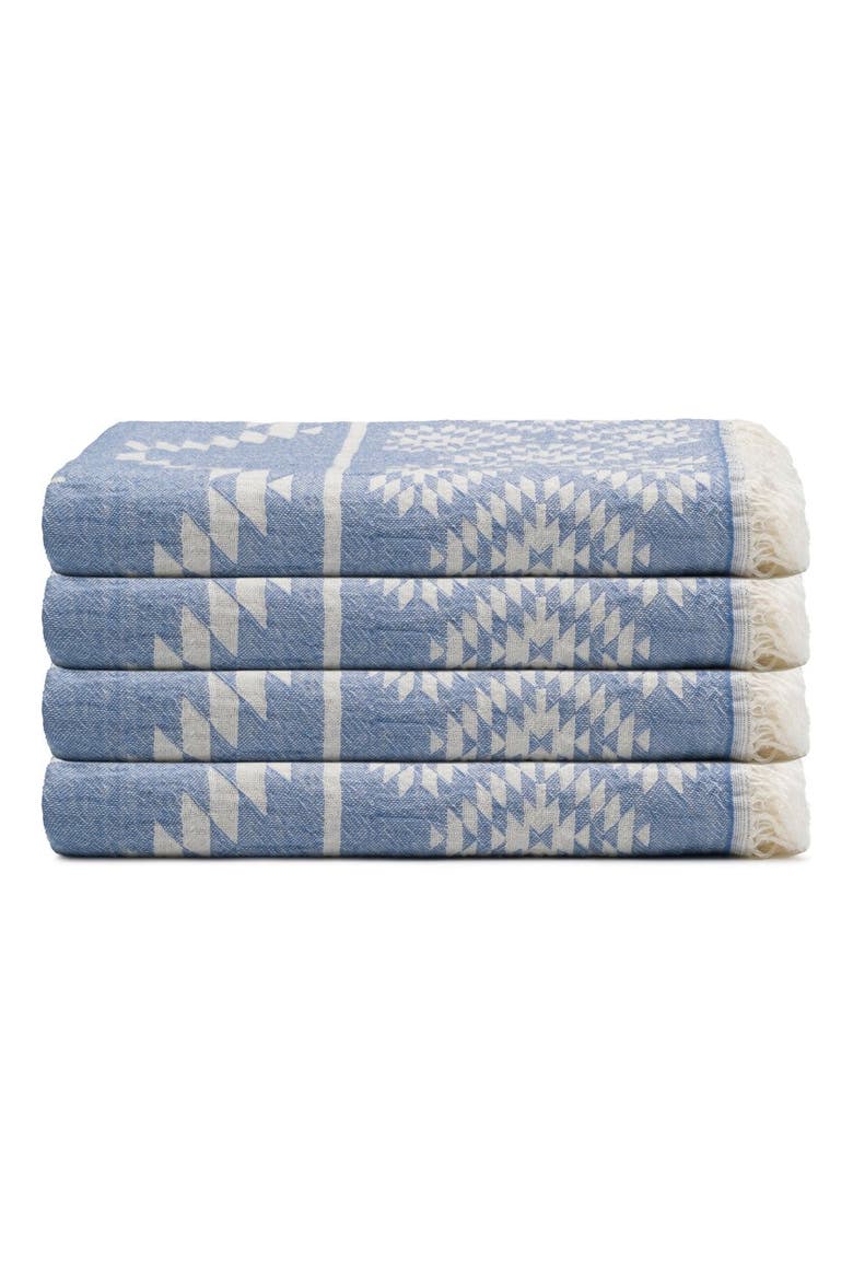 Turkish Cotton Hand Towel Bundles, Main, color, Denim Blue