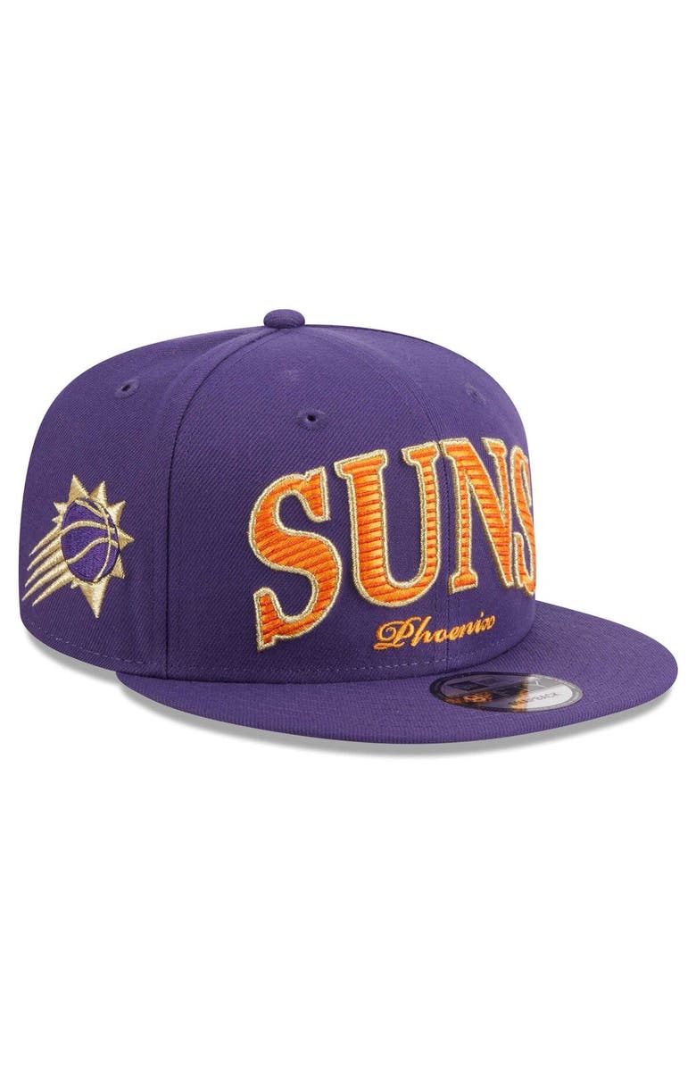 New Era Men's New Era Purple Phoenix Suns Golden Tall Text 9FIFTY Snapback Hat, Main, color, Purple