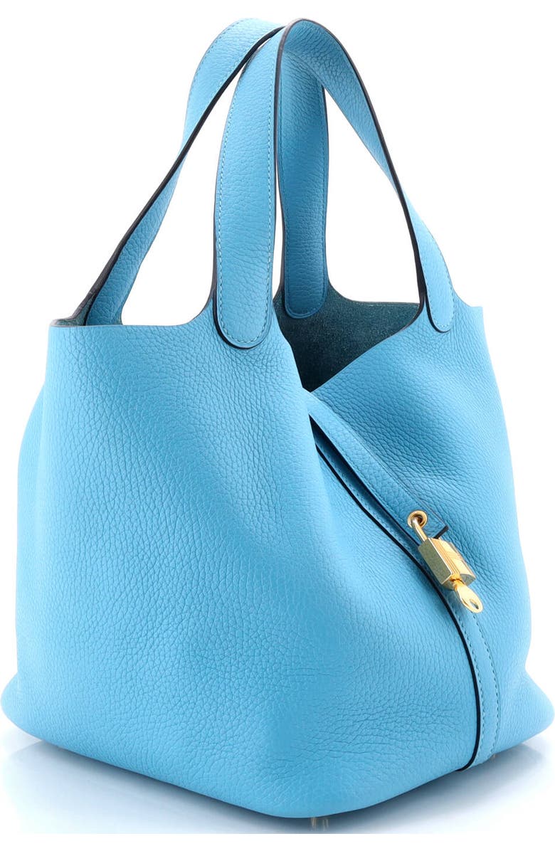 Pre-Owned Hermes Picotin Lock Bag Clemence MM, Alternate, color, Celeste