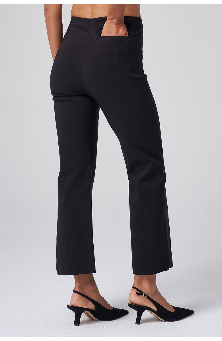 Franne Golde High-Rise Pull-On Stretch Kick Flare Pant, Alternate, color, Black