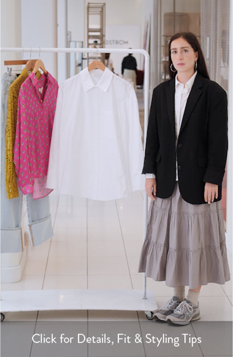Oversize Cotton Button-Up Shirt, sales video thumbnail