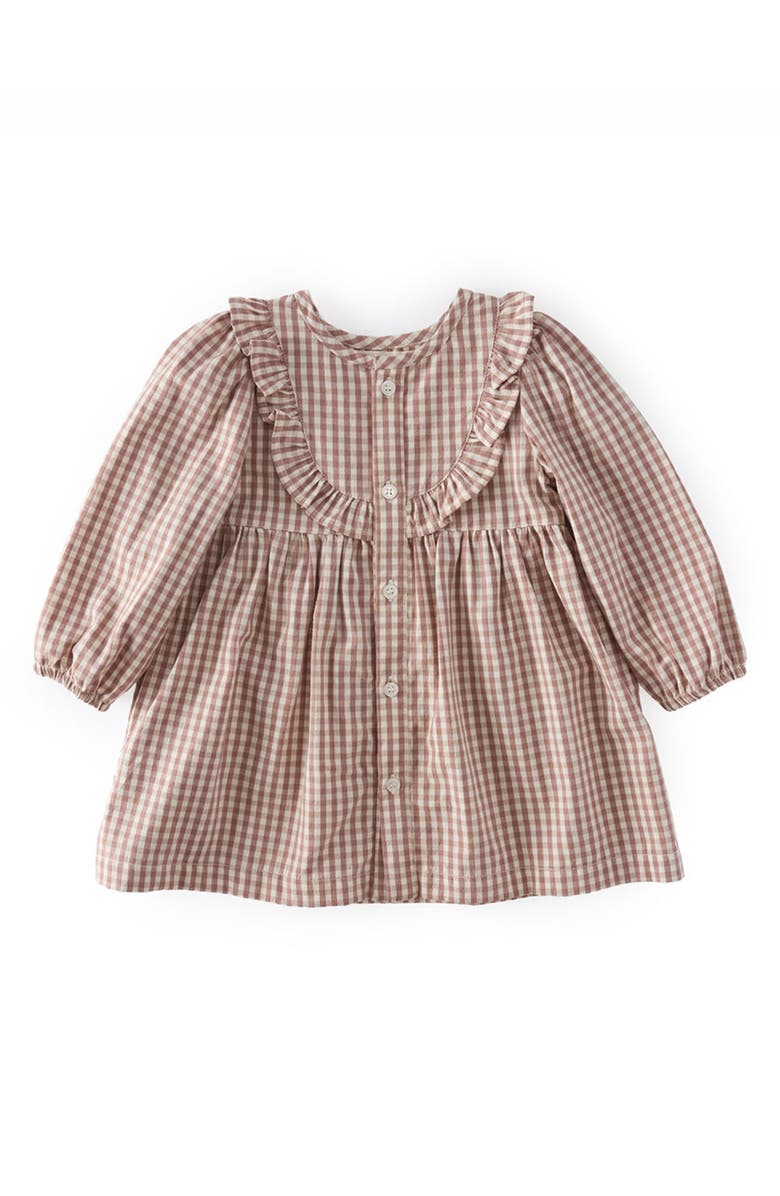 Pehr Gingham Ruffle Organic Cotton Dress, Main, color, Thistle