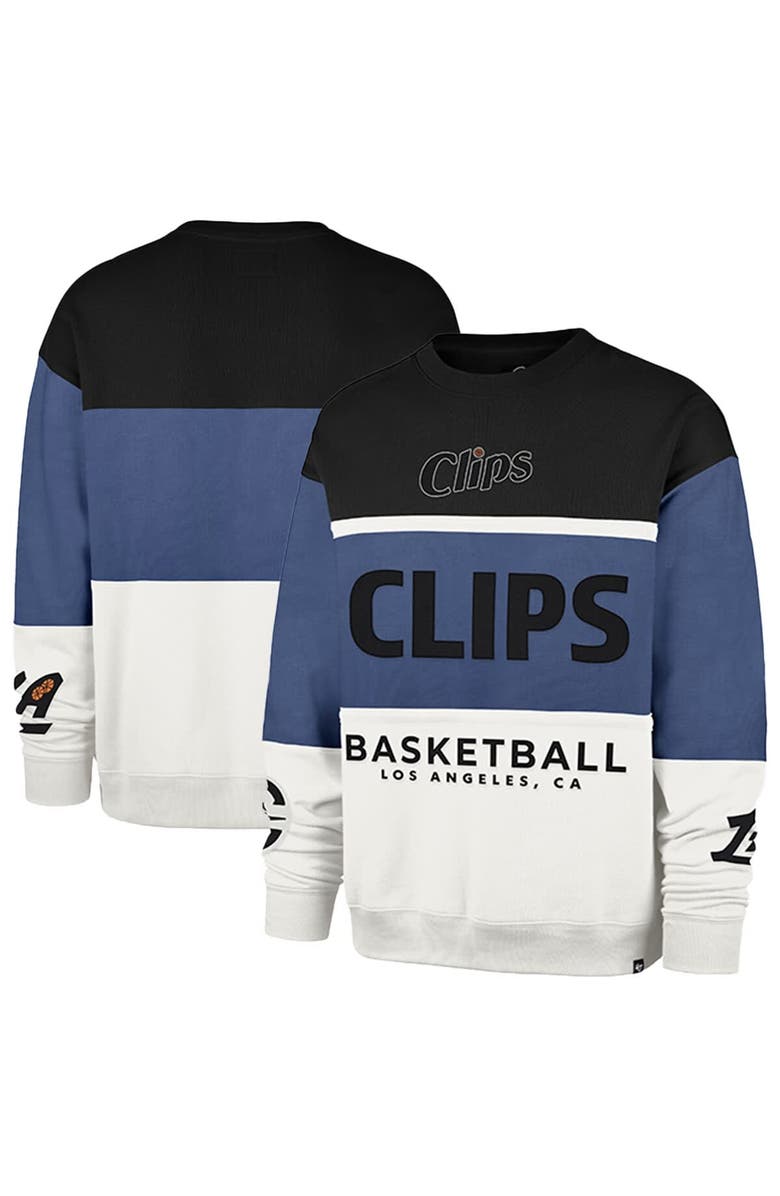 '47 Unisex '47 Blue LA Clippers 2024/25 City Edition On Five Maximalist Pullover Sweatshirt, Main, color, 
