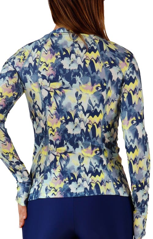 Uv Skinz Long Sleeve Full Zip Rash Guard In Multi
