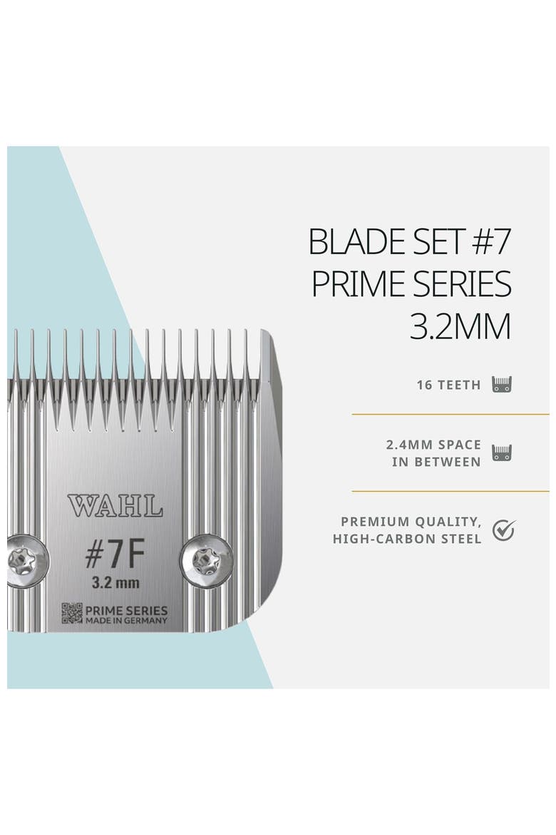 Fine tooth pet clipper blade 3.2 mm for horse, cat, and dog grooming, Alternate, color, Chrome