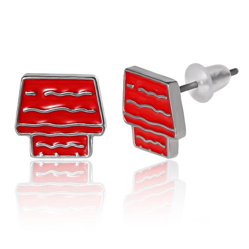Peanuts Snoopy Enamel 6 Piece Earring Set, Studs And Hoops In Multi