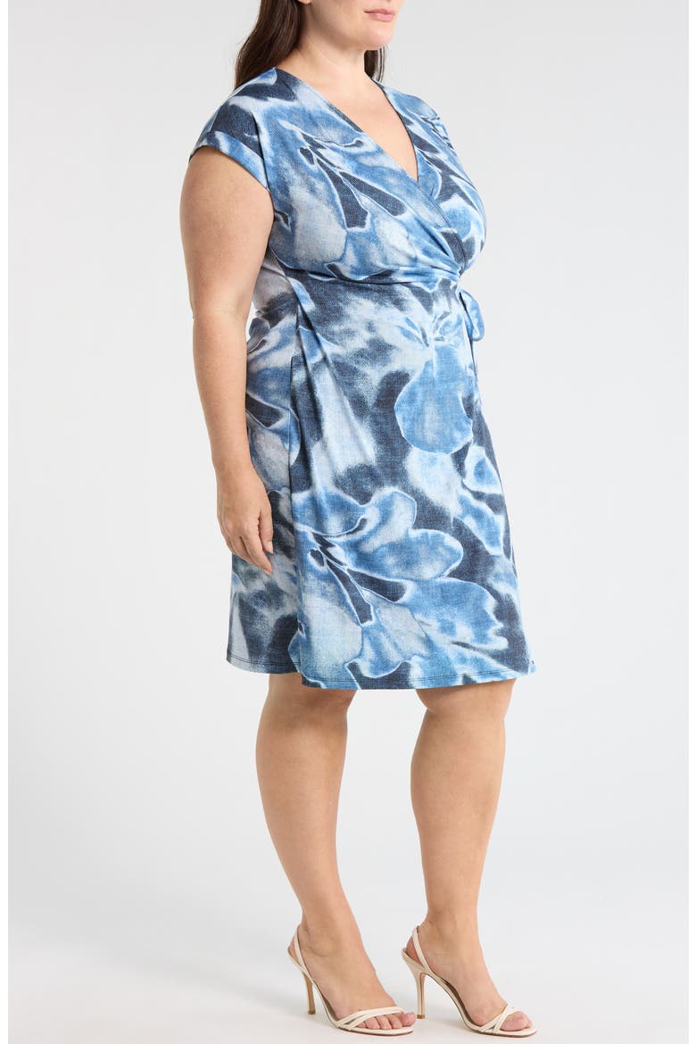 Floral Wrap Dress, Alternate, color, DISTANT MOUNTAIN MULTI