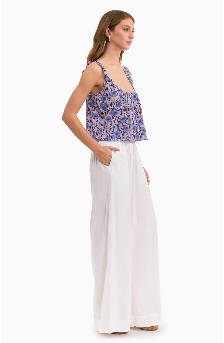 Rebecca Taylor Daphne Crinkle Tank, Alternate, color, Iris Multi