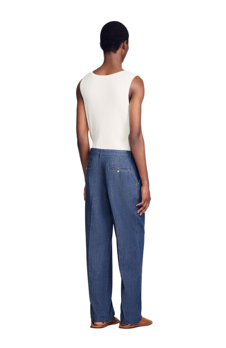 SANDRO Chambray trousers, Alternate, color, 