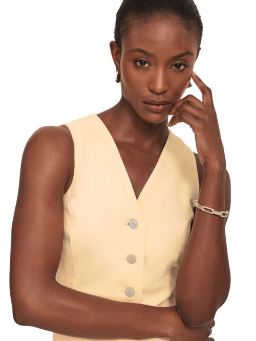 MINT VELVET MINT VELVET DENIM V NECK WAISTCOAT
