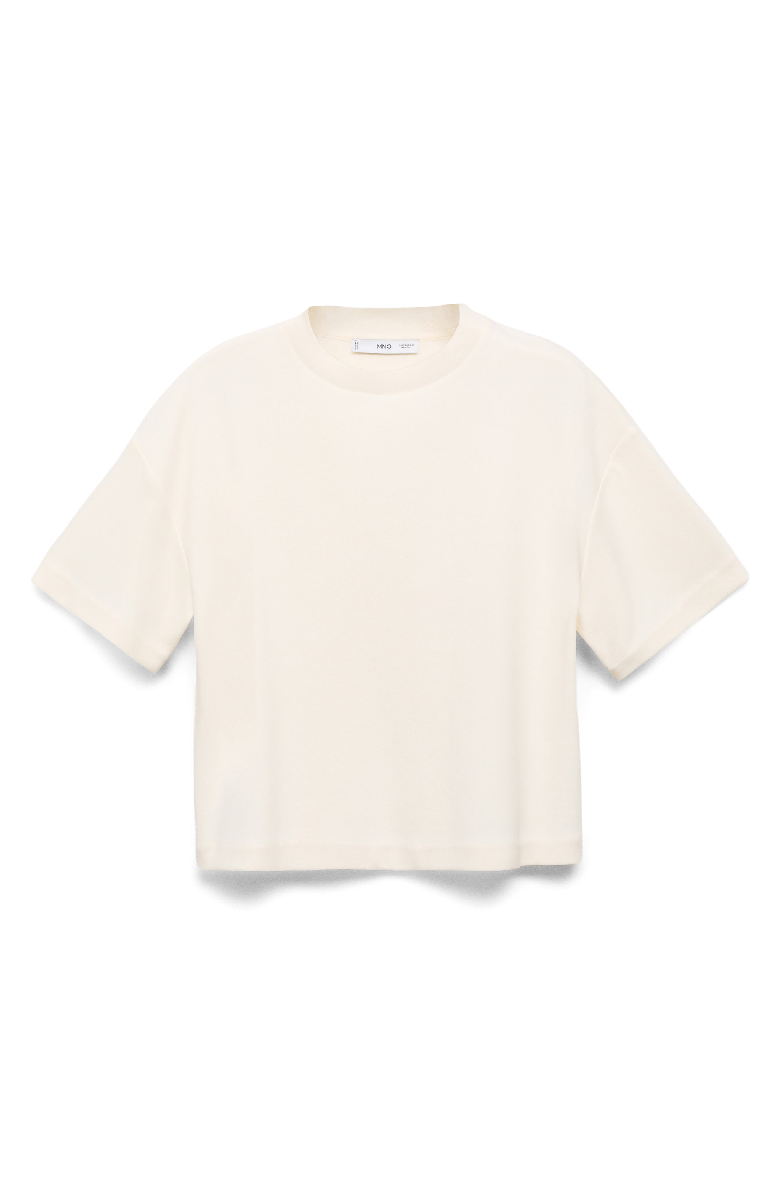 Boxy Cotton Blend T-Shirt